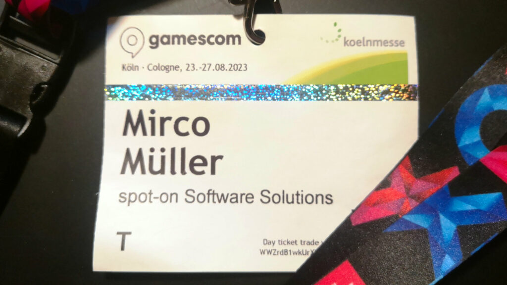 my trade-visitor badge from gamescom 2023 in Cologne